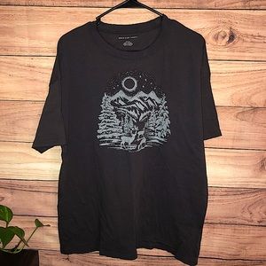 American Eagle winter scene graphic tee